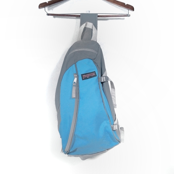 Jansport Accessories Jansport Baby Blue And Gray Sling Bookpack
